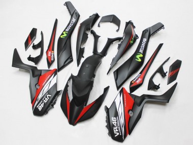 Buy 2017-2021 Yamaha XMAX300 Motorcycle Fairings - Matte Black Red MoviStar ENEOS 46 UK