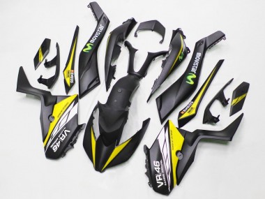 Buy 2017-2021 Yamaha XMAX300 Motorcycle Fairings - Matte Black Yellow MoviStar ENEOS 46 UK