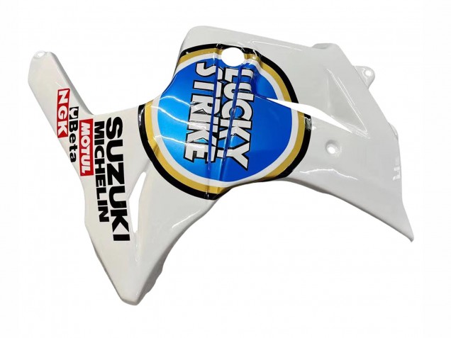 2003-2013 Suzuki SV650 Motorcycle Fairings - White Blue Lucky Strike Motul UK