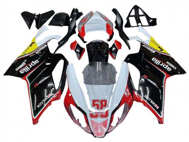 2003-2006 Aprilia RSV1000 Motorcycle Fairings - White Red Black Yellow 58 UK