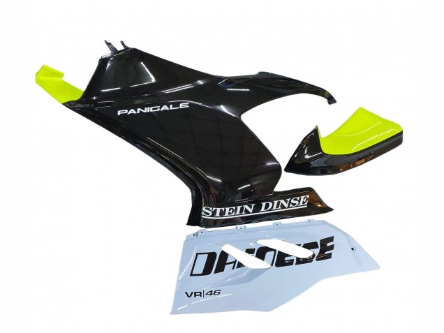 2020-2024 Ducati Panigale V2 Motorcycle Fairings - White Lime Green Glossy Black Stein Dinse VR 46 UK