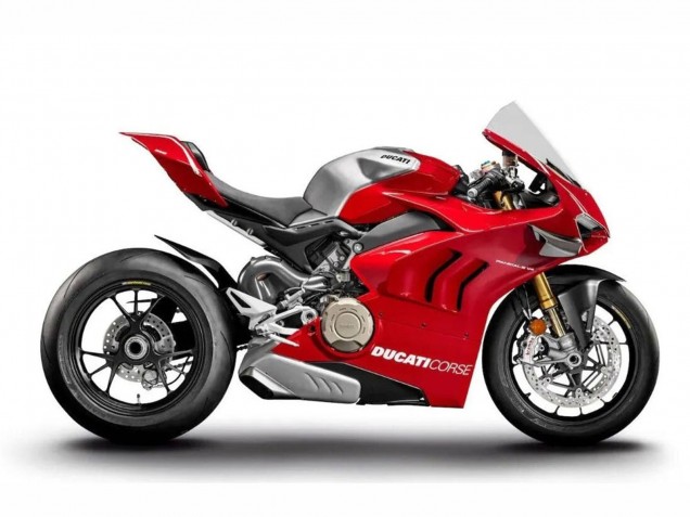 2020-2021 Ducati Panigale V4 V4S Motorcycle Fairings - Silver Red UK