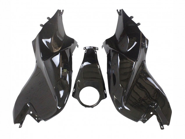 2005-2010 BMW K1200S Motorcycle Fairings - Glossy Black Matte Black Blue Lines UK