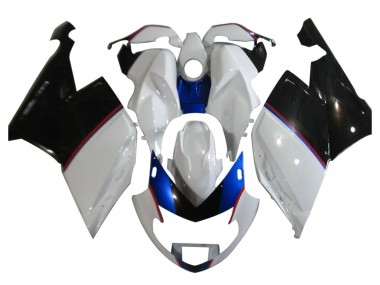 Buy 2005-2010 BMW K1200S Motorcycle Fairings - White Blue Glossy Black UK