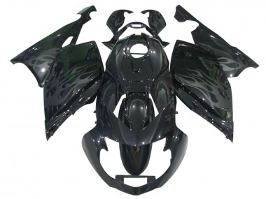Buy 2005-2010 BMW K1200S Motorcycle Fairings - Glossy Black Grey Flame UK
