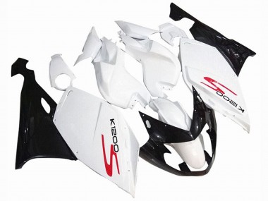 Buy 2005-2010 BMW K1200S Motorcycle Fairings - White Glossy Black UK
