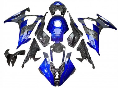 Buy 2019-2022 BMW S1000RR Motorcycle Fairings - Blue Forged Carbon Fiber UK