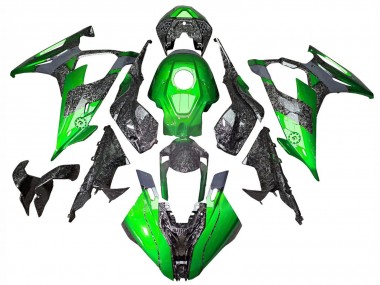 Buy 2019-2022 BMW S1000RR Motorcycle Fairings - Green Forged Carbon Fiber UK