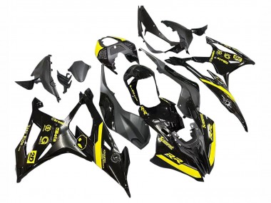 Buy 2019-2022 BMW S1000RR Motorcycle Fairings - Glossy Black Yellow UK