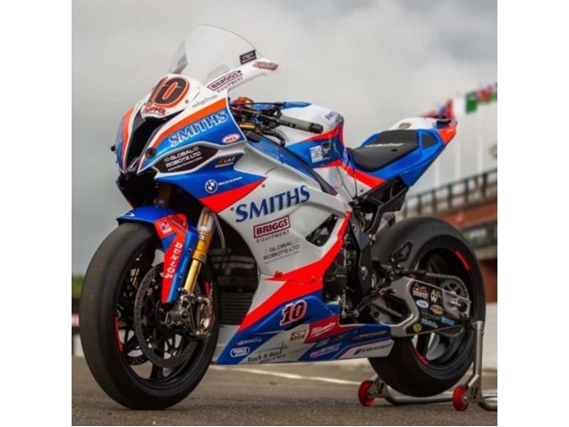 2019-2022 BMW S1000RR Motorcycle Fairings - Blue Red White Smiths UK