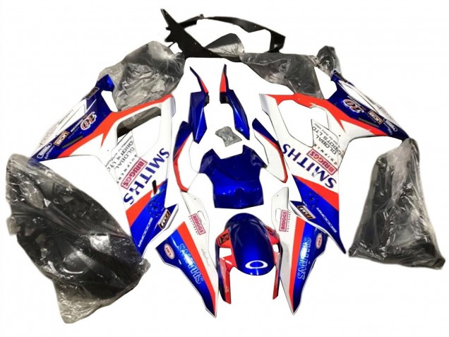2019-2022 BMW S1000RR Motorcycle Fairings - Blue Red White Smiths UK