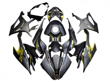 Buy 2019-2022 BMW S1000RR Motorcycle Fairings - Black Yellow Carbon Fiber UK