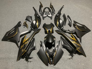 Buy 2019-2022 BMW S1000RR Motorcycle Fairings - Black Gold Carbon Fiber UK