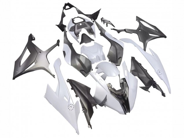 2019-2022 BMW S1000RR Motorcycle Fairings - Grey Black Carbon Fiber UK