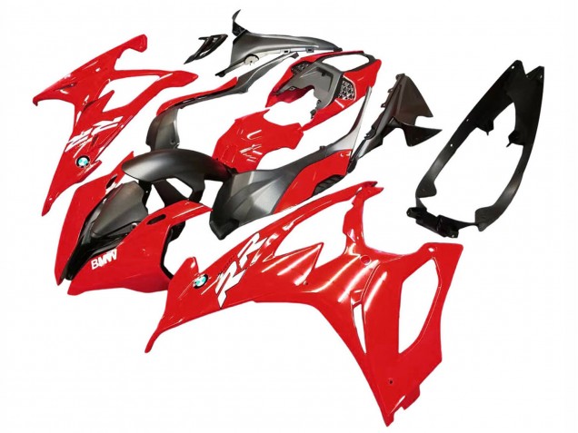 2019-2022 BMW S1000RR Motorcycle Fairing Kits - Red Black UK