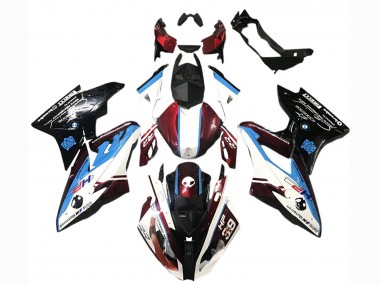 Buy 2017-2018 BMW S1000RR Abs Fairings - White Blue Red Glossy Black UK