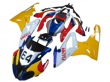 Buy 2017-2018 BMW S1000RR Motorcycle Fairings - Yellow White Red Blue Fiamm 64 UK