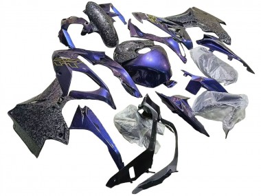 Buy 2015-2016 BMW S1000RR Motorcycle Fairings - Gradient Purple Blue Forged Carbon Fiber UK