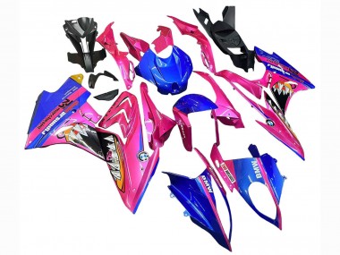 Buy 2015-2016 BMW S1000RR Motorcycle Fairings - Pink Blue Shark UK