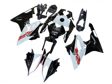 Buy 2015-2016 BMW S1000RR Motorcycle Fairings - White Black Carbon Fiber UK
