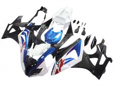 Buy 2009-2014 BMW S1000RR Motorcycle Fairings - White Blue Matte Black UK