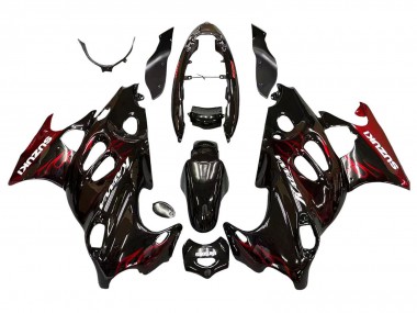 Buy 2004-2006 Suzuki GSX600F/GSX750F Motorcycle Fairings - Glossy Black Red Flame UK