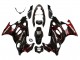 2004-2006 Suzuki GSX600F/GSX750F Motorcycle Fairings - Glossy Black Red Flame UK