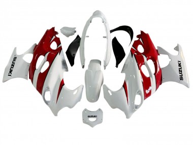 Buy 2004-2006 Suzuki GSX600F/GSX750F Motorcycle Fairings - White Red UK