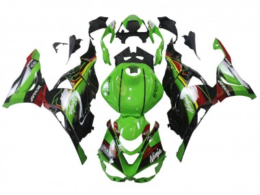 Buy 2023-2025 Kawasaki ZX6R Motorcycle Fairings - Green Black Red Yellow Dunlop UK