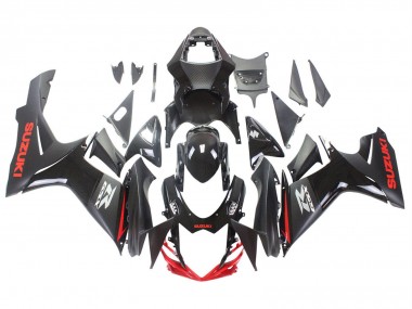 Buy 2011-2024 Suzuki GSXR 600 / GSXR 750 Motorcycle Fairings - Black Grey Red Line UK
