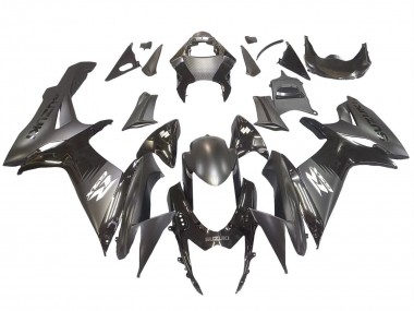 Buy 2011-2024 Suzuki GSXR 600 / GSXR 750 Motorcycle Fairings - Matte Black Glossy Black White Decal UK