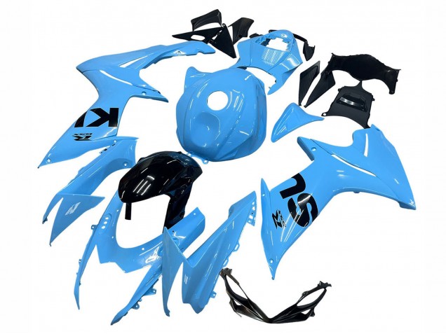 2011-2024 Suzuki GSXR 600 / GSXR 750 Motorcycle Fairings - Light Blue Black UK