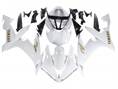 Buy 2004-2006 Yamaha YZF 1000 R1 Motorcycle Fairings - White Gold Decals UK