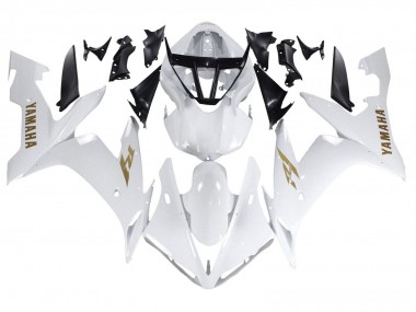Buy 2004-2006 Yamaha YZF 1000 R1 Motorcycle Fairings - White Gold Decals UK