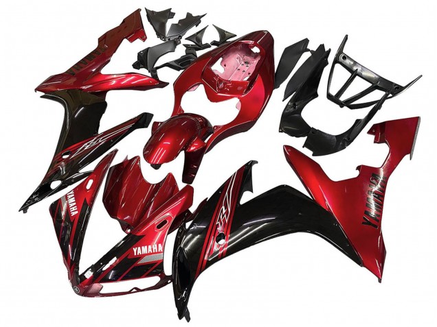 2004-2006 Yamaha YZF 1000 R1 Motorcycle Fairings - Red Glossy Black UK