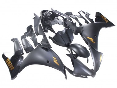 Buy 2012-2014 Yamaha YZF 1000 R1 Motorcycle Fairings - Matte Black Gold Decals UK