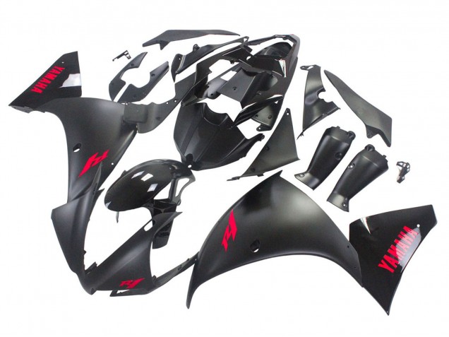 2012-2014 Yamaha YZF 1000 R1 Motorcycle Fairings - Glossy Black Matte Black Red UK