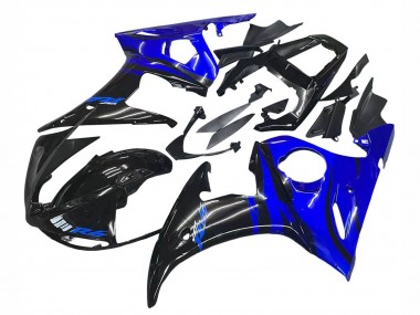 Buy 2006-2009 Yamaha YZF R6S Motorcycle Fairings - Blue Glossy Black UK