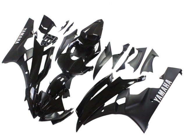 2006-2007 Yamaha YZF 600 R6 Motorcycle Fairings - Glossy Black Matte Black UK