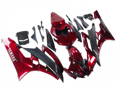 Buy 2006-2007 Yamaha YZF 600 R6 Motorcycle Fairing - Red Matte Black UK