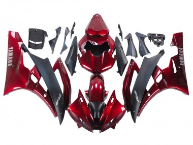 Buy 2006-2007 Yamaha YZF 600 R6 Motorcycle Fairing - Red Matte Black UK