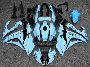 Buy 2015-2018 Yamaha YZF R3/R25 Motorcycle Fairings - Light Blue Black Yamalube 21 UK