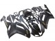 2007-2008 Kawasaki ZX6R Motorcycle Fairings - Matte Black with Yellow Logo Ninja UK