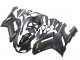 2007-2008 Kawasaki ZX6R Motorcycle Fairings - Matte Black with Yellow Logo Ninja UK