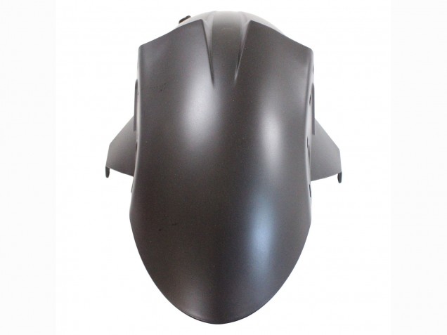 2007-2008 Kawasaki ZX6R Motorcycle Fairings - Matte Black with Yellow Logo Ninja UK