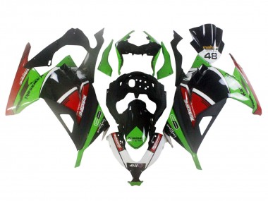 Buy 2013-2017 Kawasaki EX300 Motorcycle Fairings - Green White Red Black Elf UK