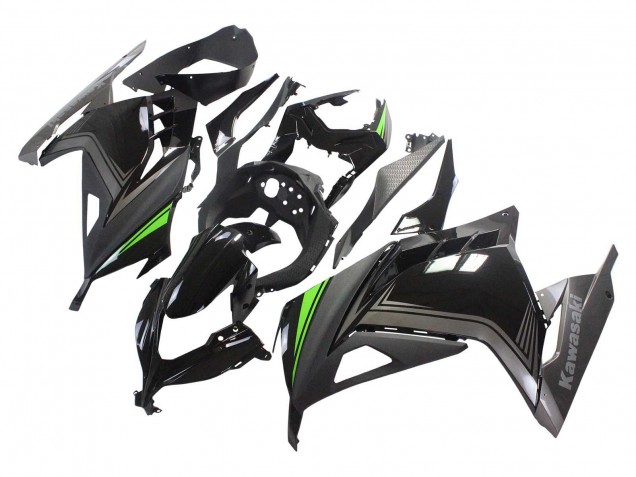2013-2017 Kawasaki EX300 Motorcycle Fairings - Glossy Black Matte Black Green UK