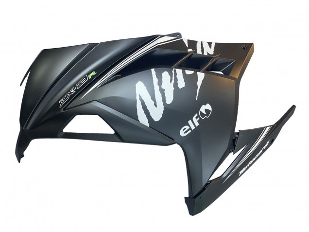 2013-2017 Kawasaki EX300 Motorcycle Fairings - Matte Black White Elf Snow UK