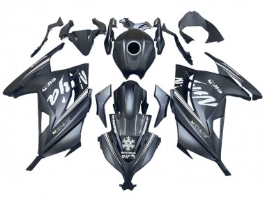 Buy 2013-2017 Kawasaki EX300 Motorcycle Fairings - Matte Black White Elf Snow UK