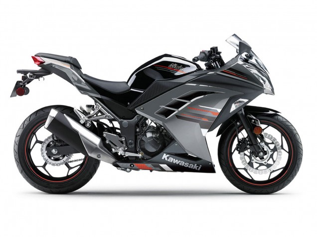 2013-2017 Kawasaki EX300 Motorcycle Fairings - Black Silver Red UK